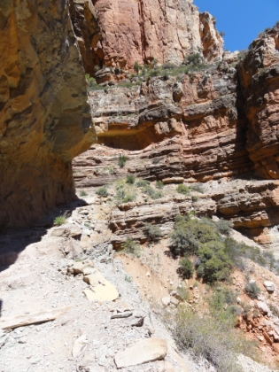 Even more dramatic than in The Box, the trail here is blasted straight out of the side of the cliff.