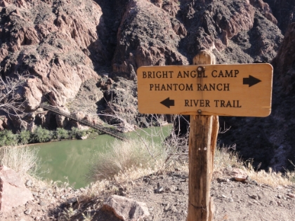 Almost there! The River Trail runs along the south side of the river. I'll be heading the other way, over the bridge to Bright Angel camp.