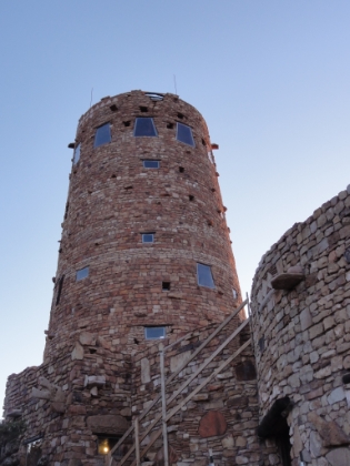 A closer look at the Watchtower. The stairs to the top closed for the night just minutes before we got there. But it was well worth the drive since arriving at sunset meant amazing canyon lighting.