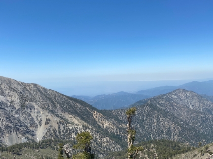 Looking past Iron Mtn out towards the ocean from the top of Pine Mtn.