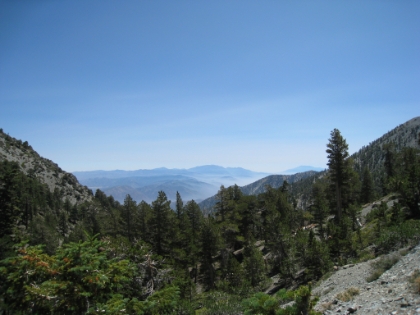 A nice view down the valley to the distant mountains.