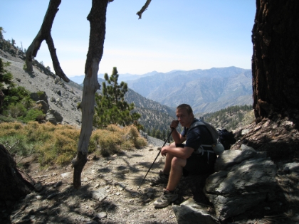 A short break at the saddle before making the final 1200' climb to the summit.