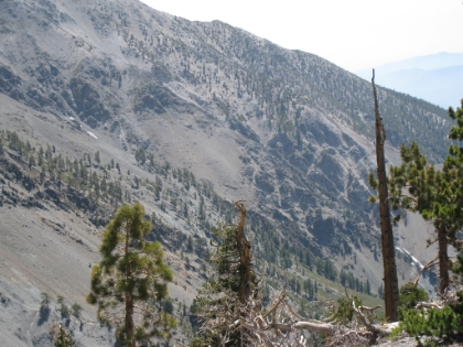 Our only snow sighting for the day. I was surprised though that there was any snow at all left in August.