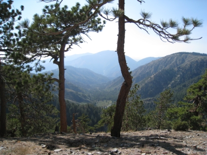 Back to the fire road. The rest of the way back was smooth sailing. We made great time and were back to the car by about 6:30pm. Considering Dustin hadn't spent much time on the trails, especially at altitude, he did amazingly well!
