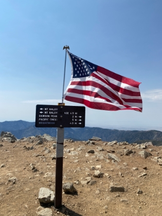 An American flag on top, presumably from the recent 4th of July weekend.