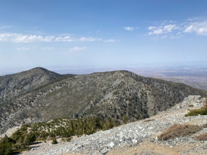 Looking at Dawson and Pine as I head back down.