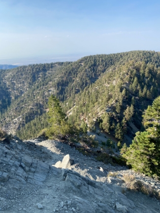 The trail seems to get a little more washed out and a little dicier each time I'm up here.