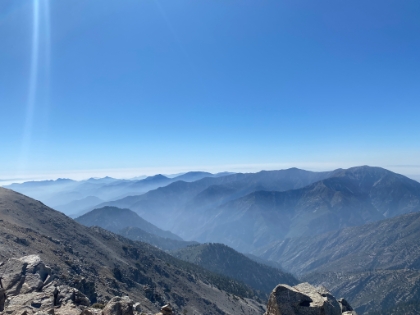 Hazy look out at Iron Mtn and beyond.