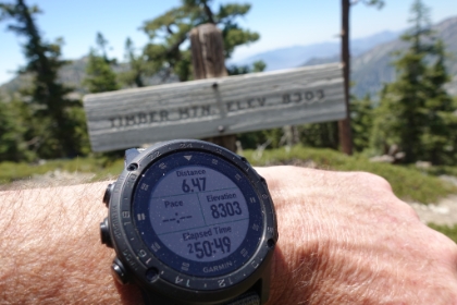 The very rare occasion that the altitude on my watch matches the sign exactly. 8,303' on the dot!