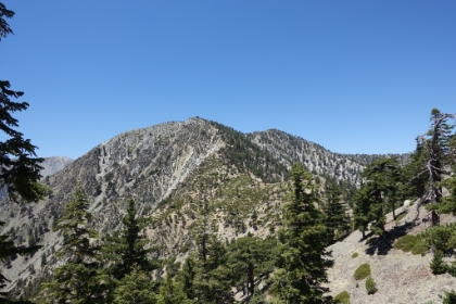 A look at Telegraph. It's about a 500' drop before climbing around 1,100' to the top. That negative gain sucks.