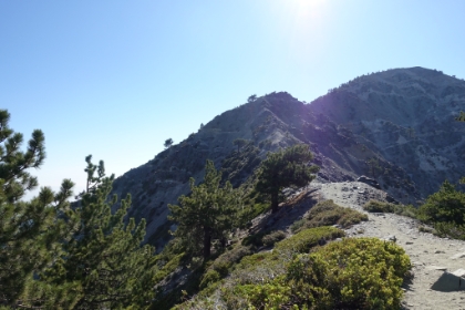 Heading-up the Backbone. You can see the fun ledge there on the slope to the left. Unfotunately, I'm almost entirely out of water at this point with still about 8 miles left to go.
