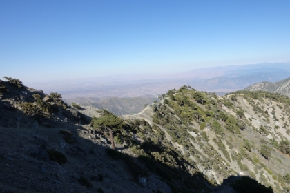 Looking back at the Backbone below the ledge.