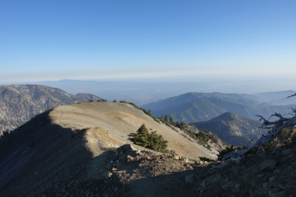 The ridge heading down.