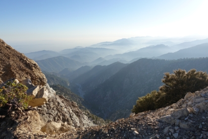 Great look at the East Fork of the San Gabriel canyon almost 6,000' down.