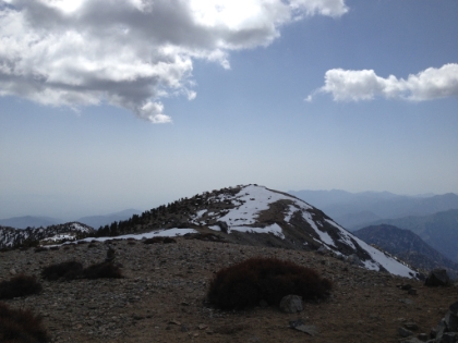 Of the several times I've summitted Baldy, I've never been over to the West Baldy peak. It's not far, but usually I'm feeling way too tired to head over there. This time, the trail went right by the peak, so I decided to add West Baldy to my bagged peak list.