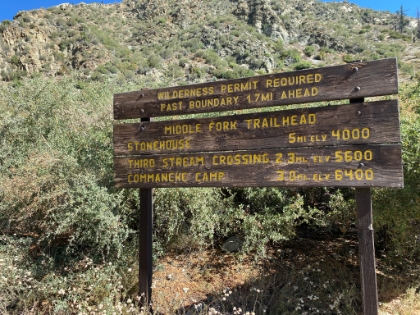 Heading up the Middle Fork trail.