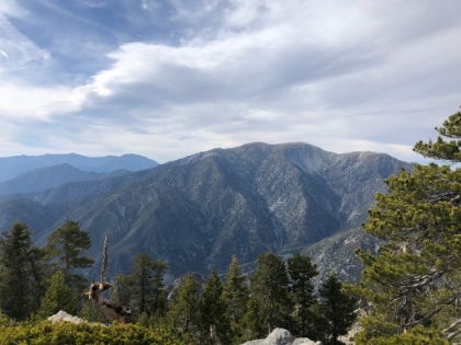 View of Baldy and Iron Mountain to the left with Baden Powell behind it.