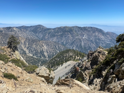 Looking down from the top of the Bowl as I head back down.