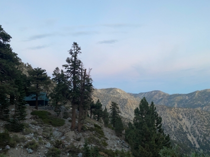 Up past the Ski Hut, and it's starting to get dim.