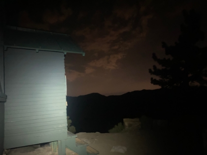 Back down to the Ski Hut with the odd lighting that the camera creates. End to another fun night on Baldy. Then on the drive back to Baldy Village, I almost ran into a black bear on the shoulder of the road. My first bear sighting on Baldy!