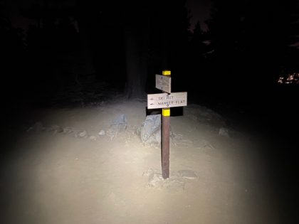 Made it down the toughest section of trail, which was not as bad in the dark as I feared it would be.