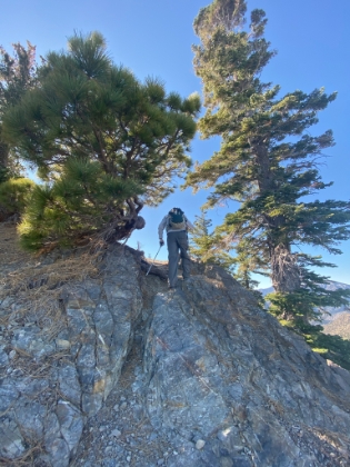 Dad powering up "the trail".