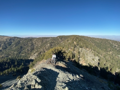Dad just reaching the top of one of the more technical sections. You don't want to slip around here.