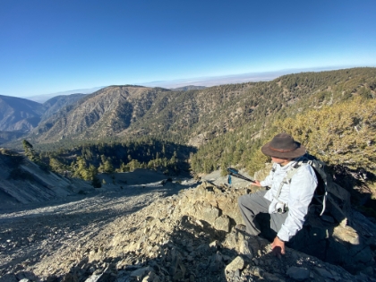 It almost looks flat to Dad's left, but far from it!