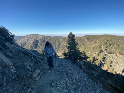 Over halfway up to the top.