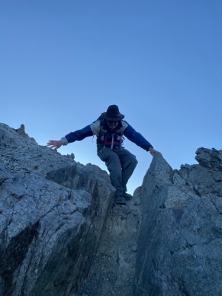 Heading down together now. Definitely a tricky descent.