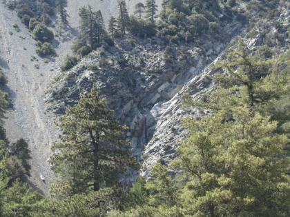 Back down to the service road and the view approaching the falls.