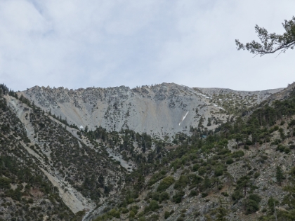 A look at the bowl with just a few patches of snow left.