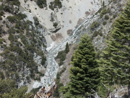 The cascasdes were flowing nicely down the canyon.