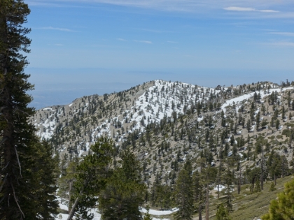 It's amazing how distinct the snow difference is between the North and South faces of the peaks.