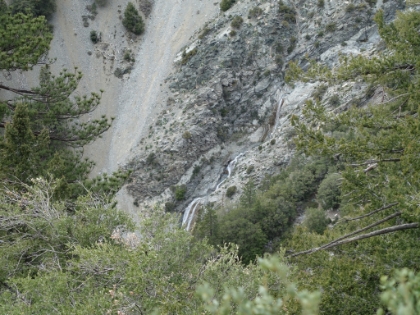 The falls from above on the way back down.
