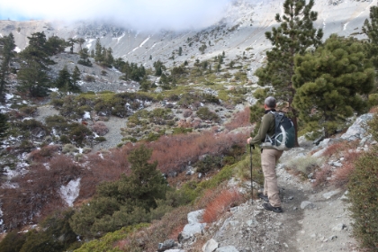 A nice contrast of colors as we're almost to the Ski Hut.