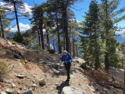Heading up the Baldy Bowl trail. Always nice singletrack.