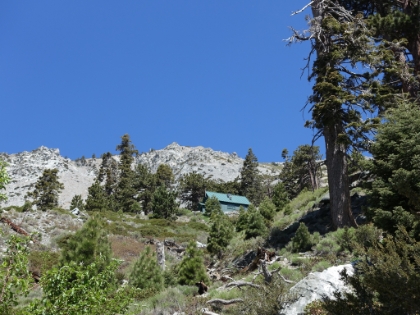 Getting close to the famous Ski Hut at around 8,500'.