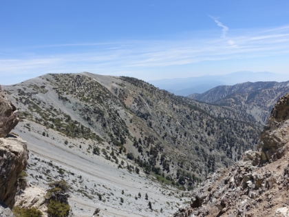 Looking down the bowl from the top of the ridge.