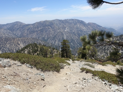 Heading back down the scrambling section now. It's not too much faster going down than up. Seems like most people make a loop and go down the Backbone trail instead.