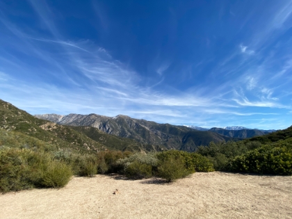 Made it to the saddle at around 4,300'. There's still a little bit of snow left on Baldy in the distance.