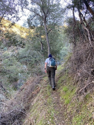 Heading up now. Fortunately, I made it around the slide area much easier on the way back.