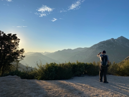 Made it back to the saddle in the nice late afternoon light.