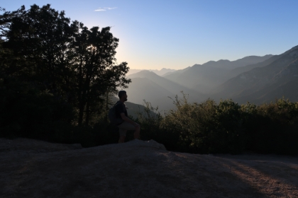 Silhouette of me at the saddle.
