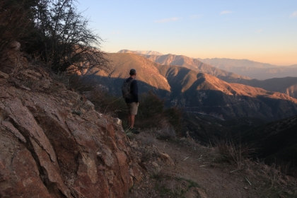 Almost down and back in sight of the highway below.