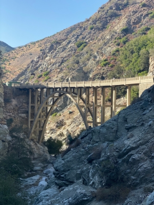 A bit further down the canyon. You can see Dad on the bridge.
