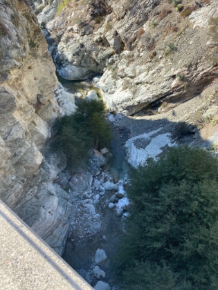 It's something like 140 feet down. Wouldn't want that bungie to snap!