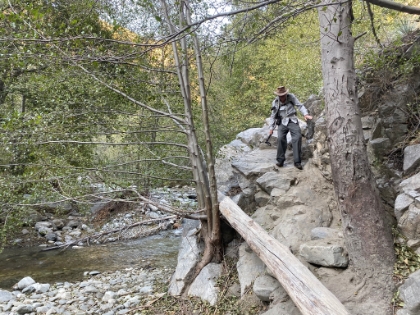 The trail gets a little technical in places.