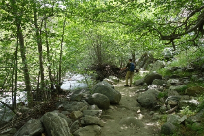 And Dad's picture of me taking in the view.