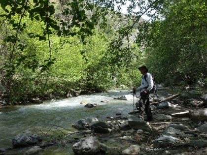 Dad taking in the river view.